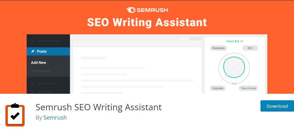 Image of SEO plugin Semrusg SEO Writing Assistant