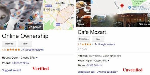 Difference Between Verified and Unverified Google My Business Profile
